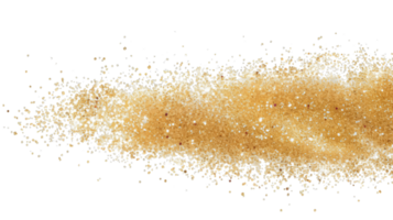 AI generated Gold Glitter Texture On transparent. Amber Particles Color. Celebratory Background. png