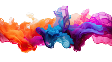 AI generated A colorful explosion ink transparent  background png