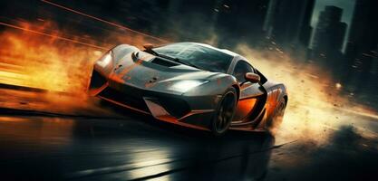 AI generated sport car firewall wallpaper photo