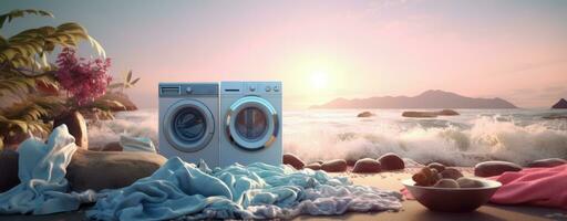 AI generated top rated washing machine brands photo