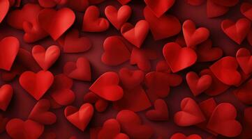 AI generated an image with red hearts on it photo