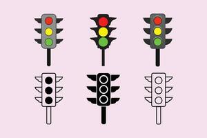 Traffic light icon vector illustration.