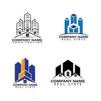 Logo template design for real state vector