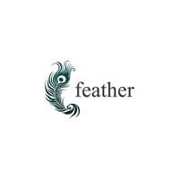 feather logo on white background. Vector illustration for tshirt, website, print, clip art and poster