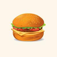 Ilustración de vector de hamburguesa