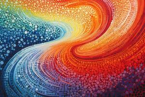 AI generated Abstract colorful background. Vector illustration. Eps 10. Colorful gradient, An abstract form captured in a pointillism style, AI Generated photo