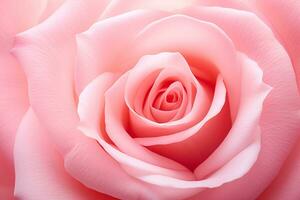 ai generado de cerca rosado Rosa flor textura antecedentes para San Valentín día. rosado Rosa textura antecedentes para romántico San Valentín día celebracion. Boda invitación tarjeta. macro rosado Rosa flor. foto