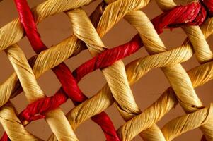 close up of a woven basket photo