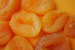 closeup of Apricot fruit on table photo