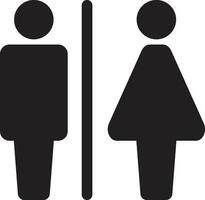 Man and women toilet sign . Man and woman restroom sign . Vector illustration