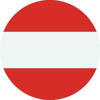 Round Austria flag . Austria flag button vector isolated on white background