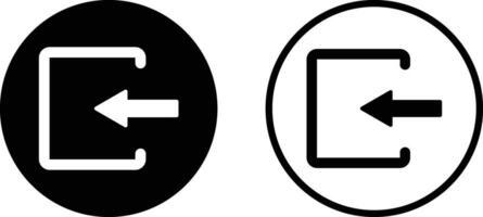 Entrance icon in two styles isolated on white background . Enter symbol vector . Arrow Login icon
