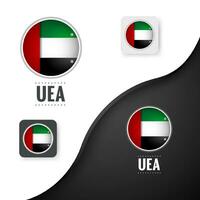 UEA national day template banner design. Uni Emirate Arab flag vector