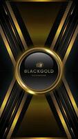 luxury black shining gold background vector