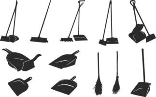 Dustpan silhouette, Broom and dustpan, Cleaning Brush, Dustpan bundle, Broom and dustpan icon, Dustpan clipart,  Broom and dustpan silhouette vector