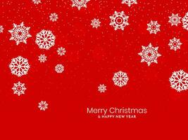 Merry Christmas festival decorative snowflakes celebration card design vector