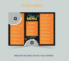 Free Amazing custom editable food and restaurant menu design vector