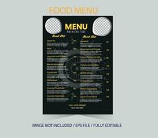 Free Amazing custom editable food and restaurant menu design vector