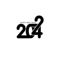 Happy new year 2024 modern text design on white background vector