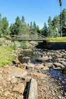 a small bridge over a stream photo