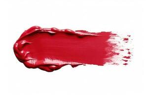 AI generated Lipstick smear smudge swatch isolated on white background. AI Generative photo