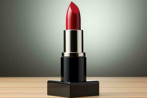 AI generated Red lipstick. Makeup product. AI Generative photo