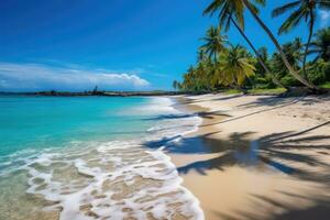 AI generated Aerial Drone Image of Shoreline in Maldives. AI Generated photo