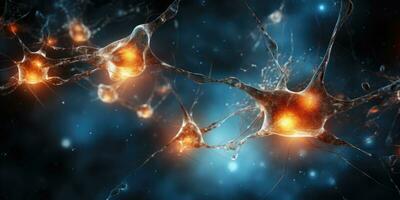 AI generated Abstract neuron background. ai generated photo