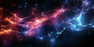 AI generated abstract neural background. ai generated photo
