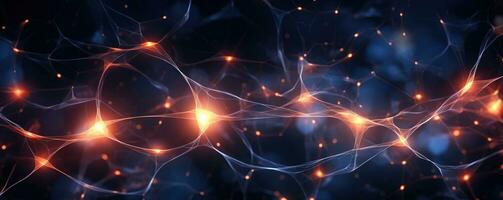 AI generated abstract neural background. ai generated photo