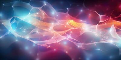 AI generated abstract neural background. ai generated photo