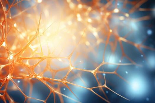 AI generated abstract neural background. ai generated photo