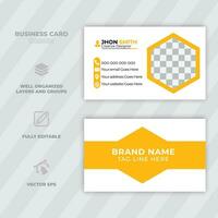 Professional business card template Modern and clean business card template Clean style modern business card template vector