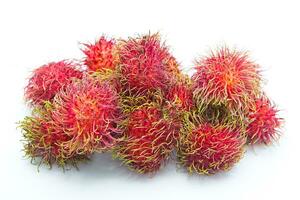 rambutan sweet fruit isolated on white background photo