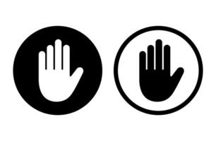 hand sign to inform to stop vector