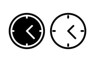 Wall clock with black color to mark the time vector