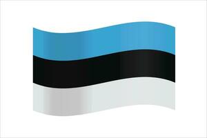 Vector illustration of the flag of Estonia