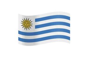 The flag of the Republic of Uruguay as a vector illustration