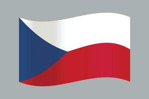 The flag of the Republic of Czechia as a vector illustration