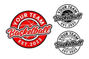 Basketball logo design illustration template vector