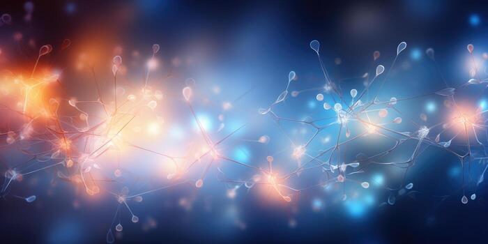 AI generated abstract neural background. ai generated photo