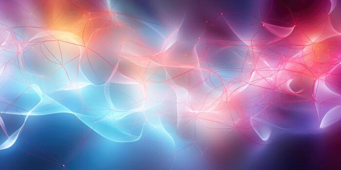 AI generated abstract neural background. ai generated photo