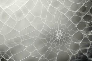 AI generated cobweb macro on light background. ai generated photo