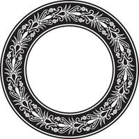 Vector monochrome seamless round Egyptian ornament. Infinite circle, ring, border, Ancient Egypt frame. Suitable for sandblasting, laser and plotter cutting.