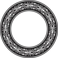 Vector monochrome seamless round Egyptian ornament. Infinite circle, ring, border, Ancient Egypt frame. Suitable for sandblasting, laser and plotter cutting.