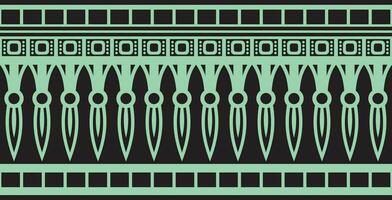 Vector green seamless ornament of ancient Egypt. endless Border, frame in the pyramids.