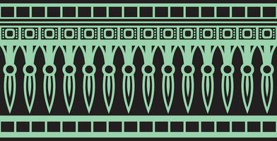 Vector green seamless ornament of ancient Egypt. endless Border, frame in the pyramids.