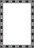 Vector square black monochrome Egyptian ornament. Endless border, ancient Egypt frame