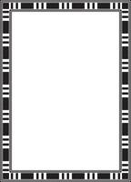 Vector square black monochrome Egyptian ornament. Endless border, ancient Egypt frame