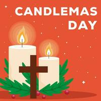 vector design candlemas day illustration in flat style
